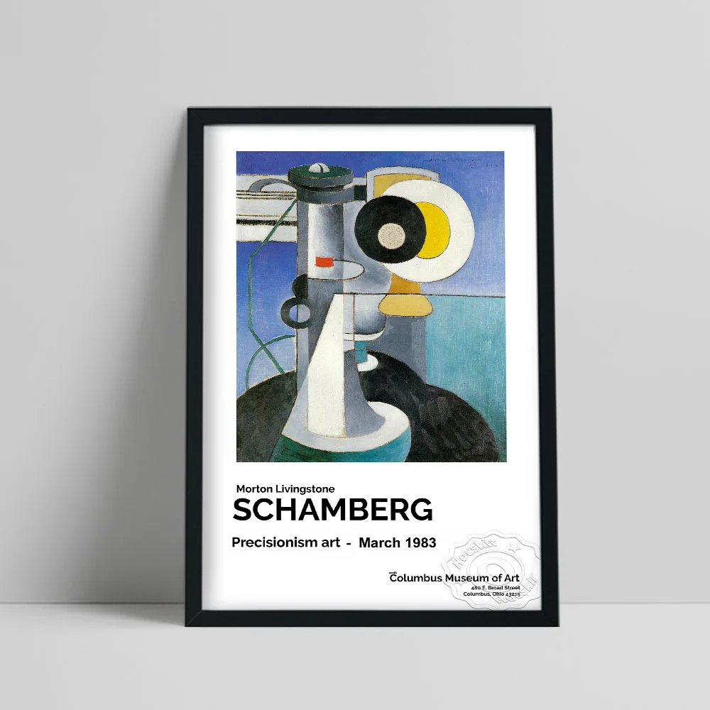 

Morton Livingston Schamberg Vintage Exhibition Poster, Morton Livingston Schamberg Telephone Prints, Modernist America Wall Art