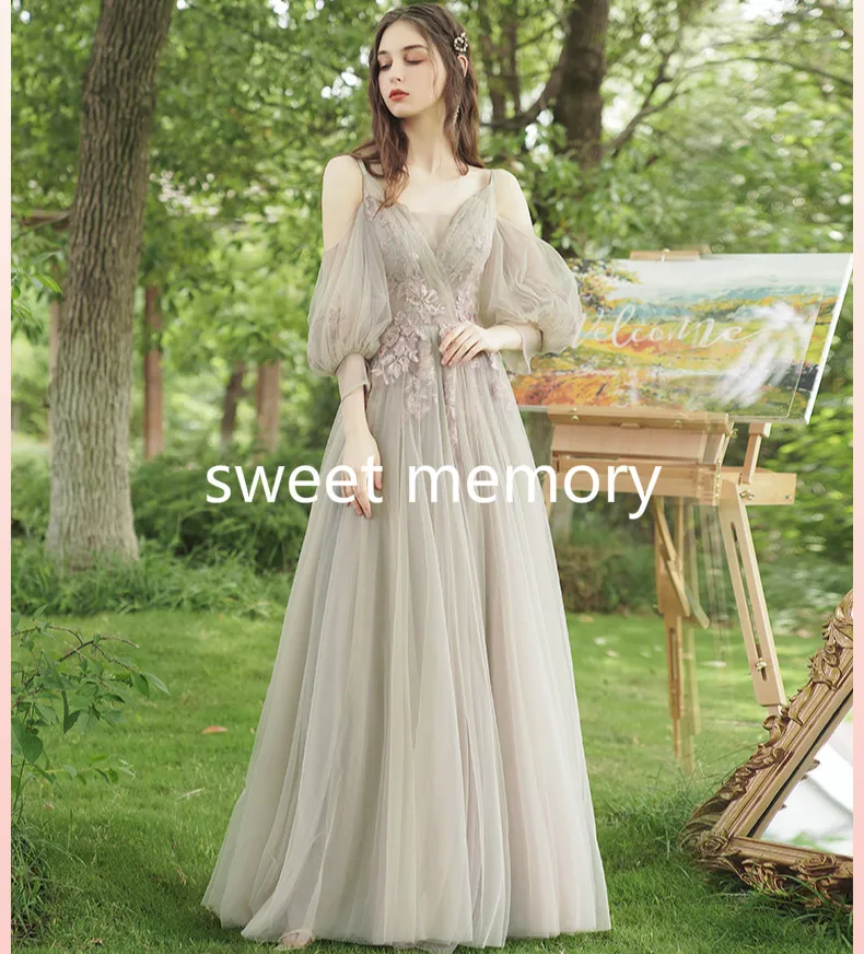 

N20117 2021 New Custom Made 4 Styles Long Bridesmaid Dresses for Wedding Party Prom Vestidos Sweet Memory Evening Dress