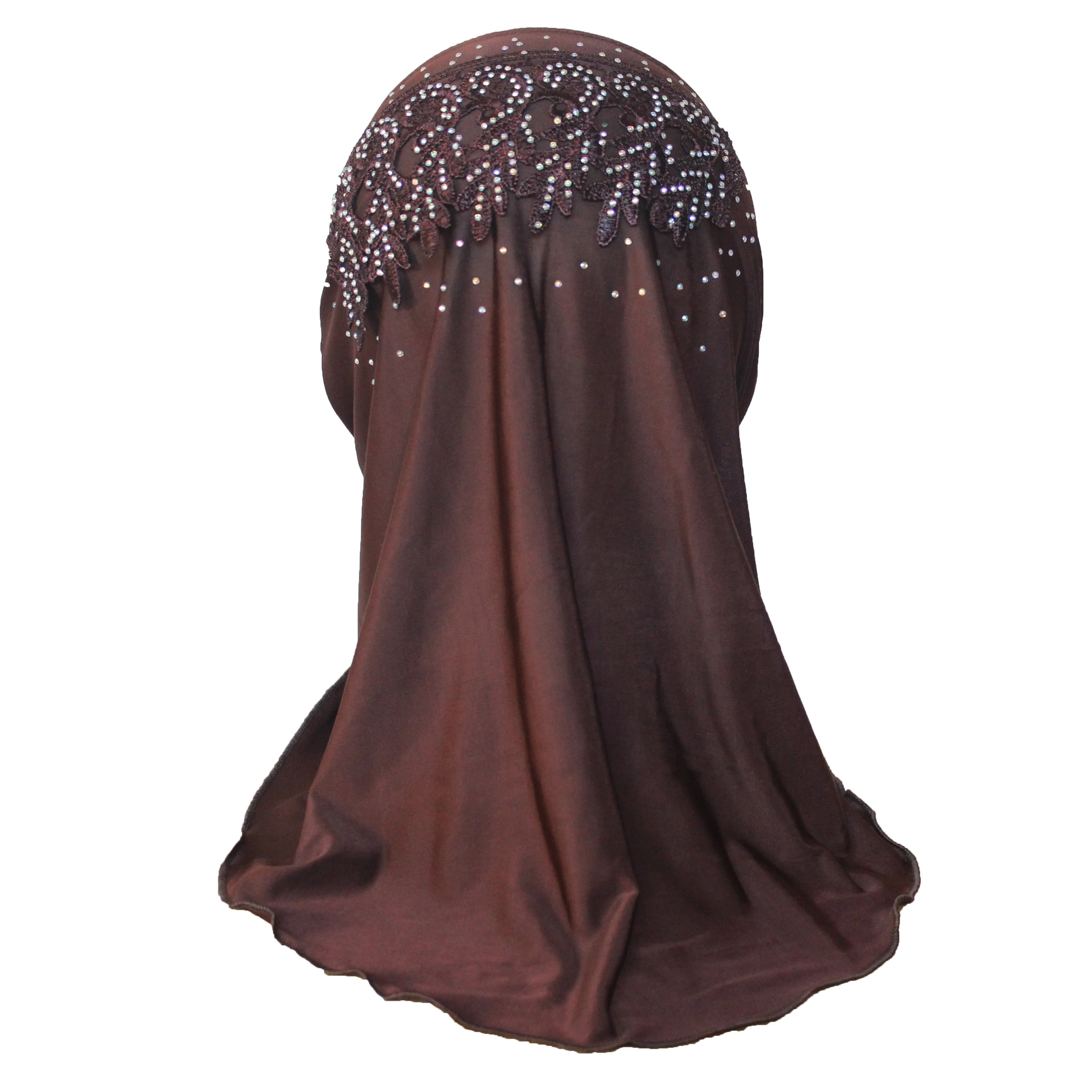 Мусульманский хиджаб для девочек красивый исламский шарф с вышивкой шали