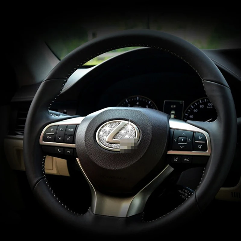 

Car Accessories for Volkswagen Audi Volvo Lexus Hyundai Honda Mazda Toyota Car steering wheel logo diamond decoration stickers