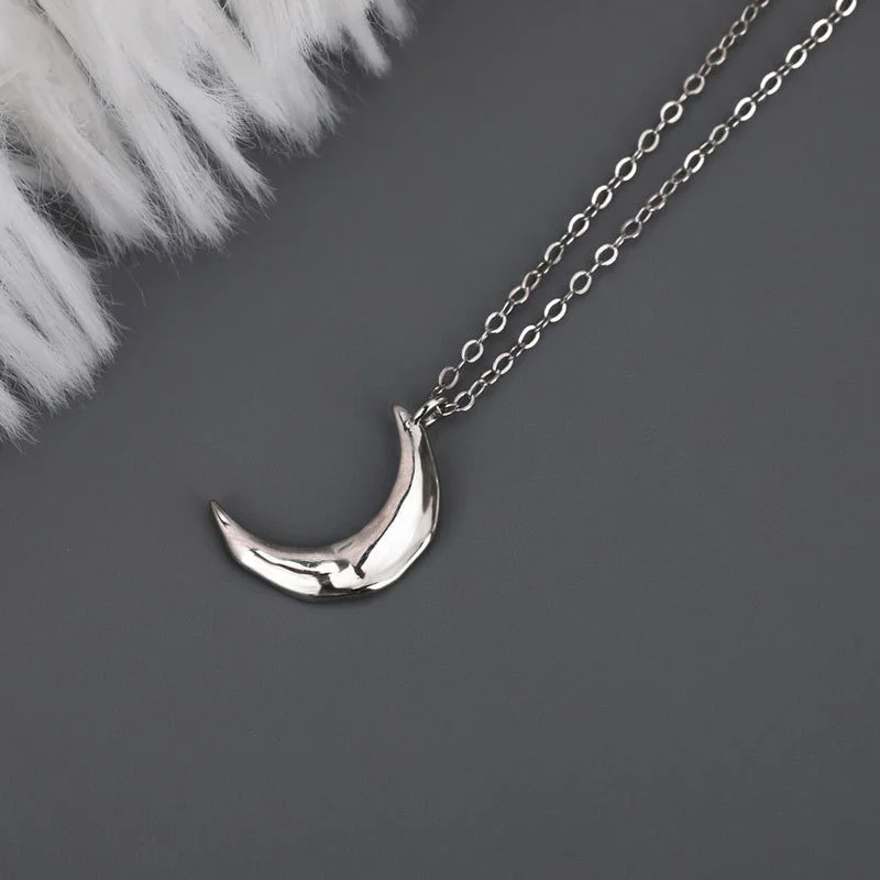 

Sterling Silver 925 Necklaces Statement Chains Gold Designer Moon Pendant Luxury Gift For Women Accessories Fine Jewellery