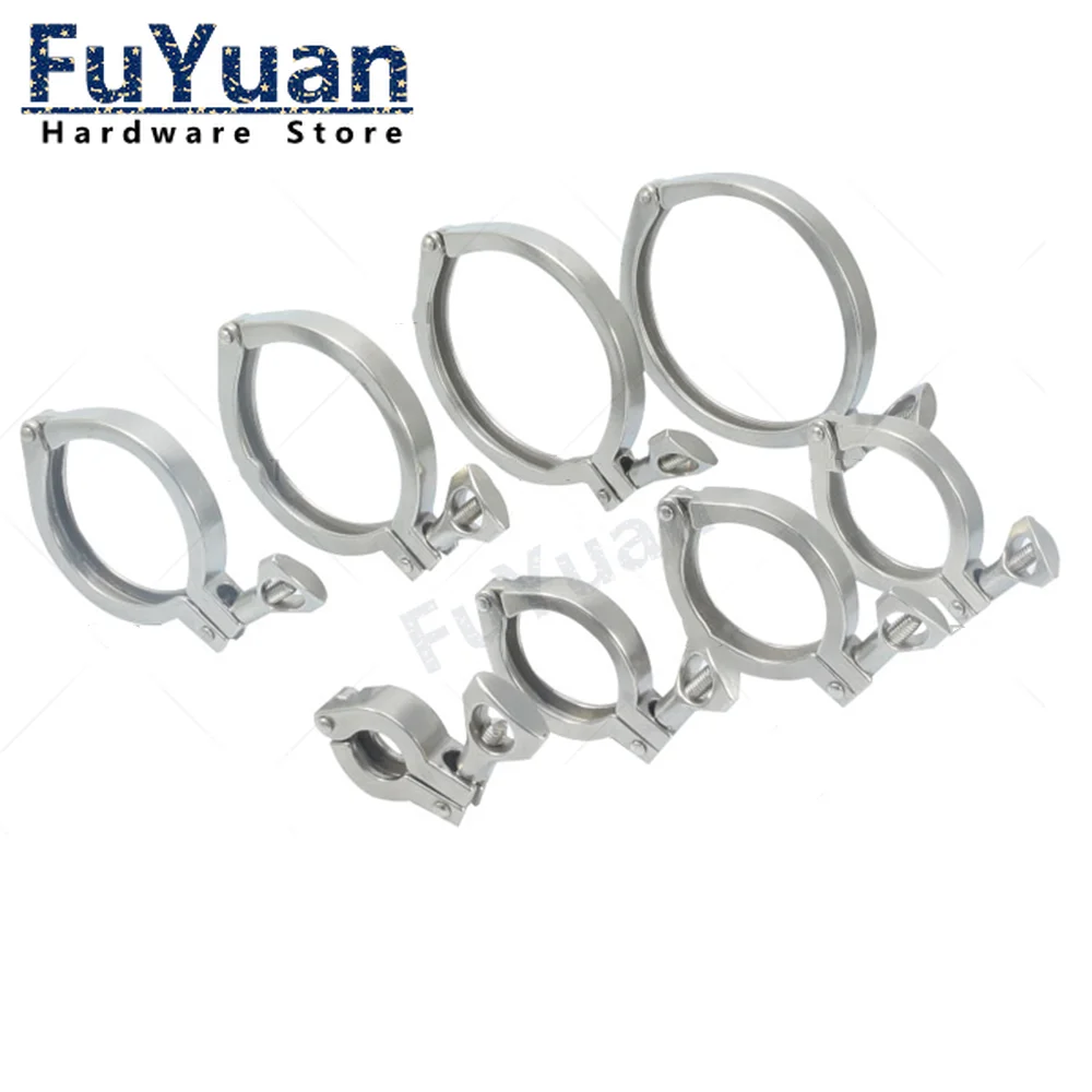 

1pcs 304 stainless steel precision casting quick-release clamp sanitary grade chuck end buckle quick-install joint pipe clamp
