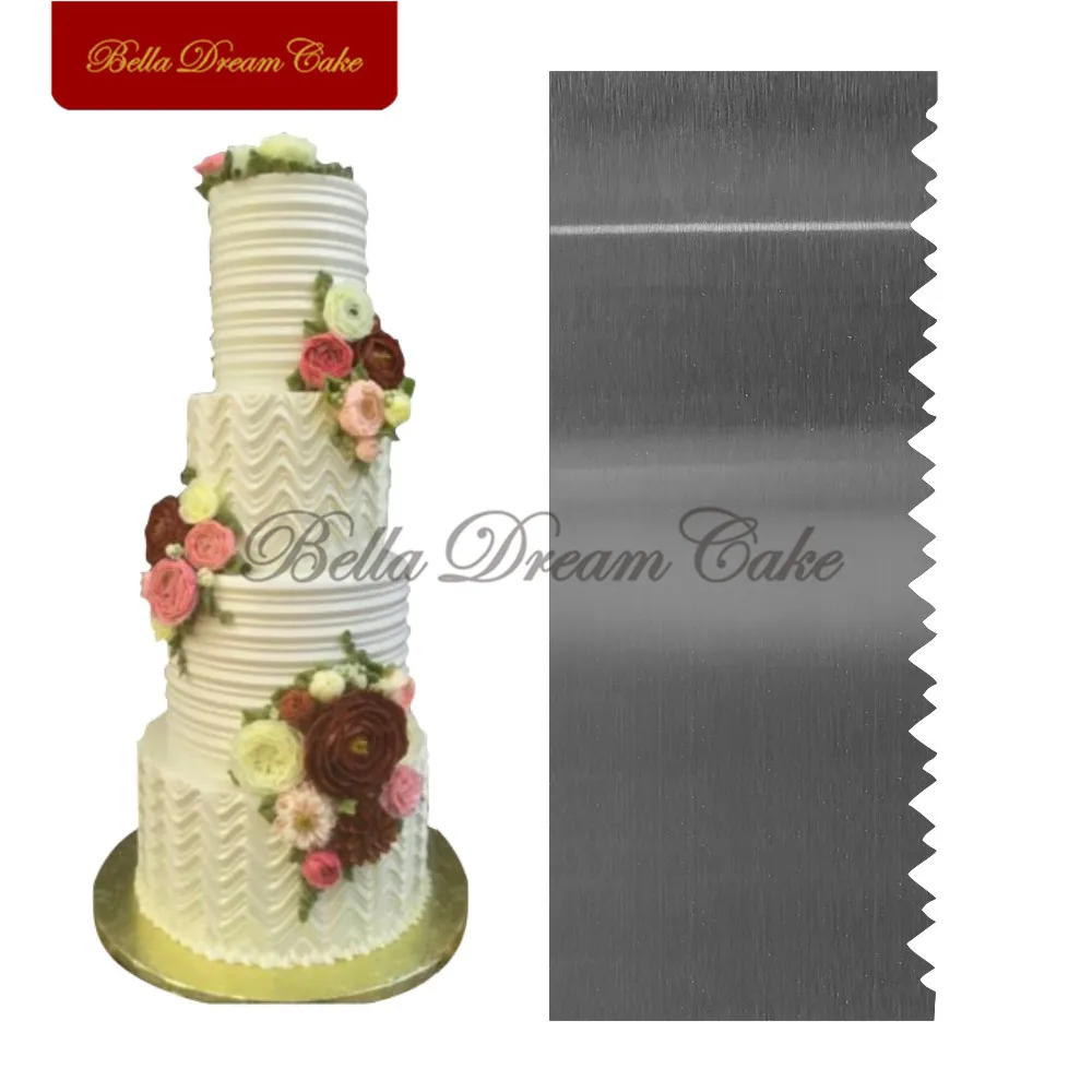 Новая Расческа для торта расческа скребок из нержавеющей стали сливочное масло