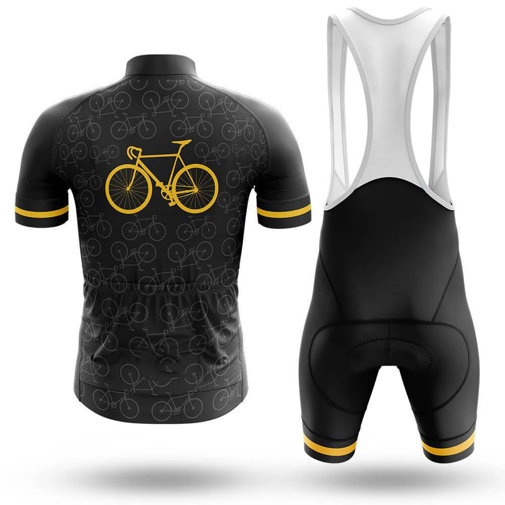 

Bicycle Pattern Cycling Jersey Set Sport Team Bike Men Clothing Quick Dry Summer Sleeve Cycling Road Ride Shirt Bib Short Gel