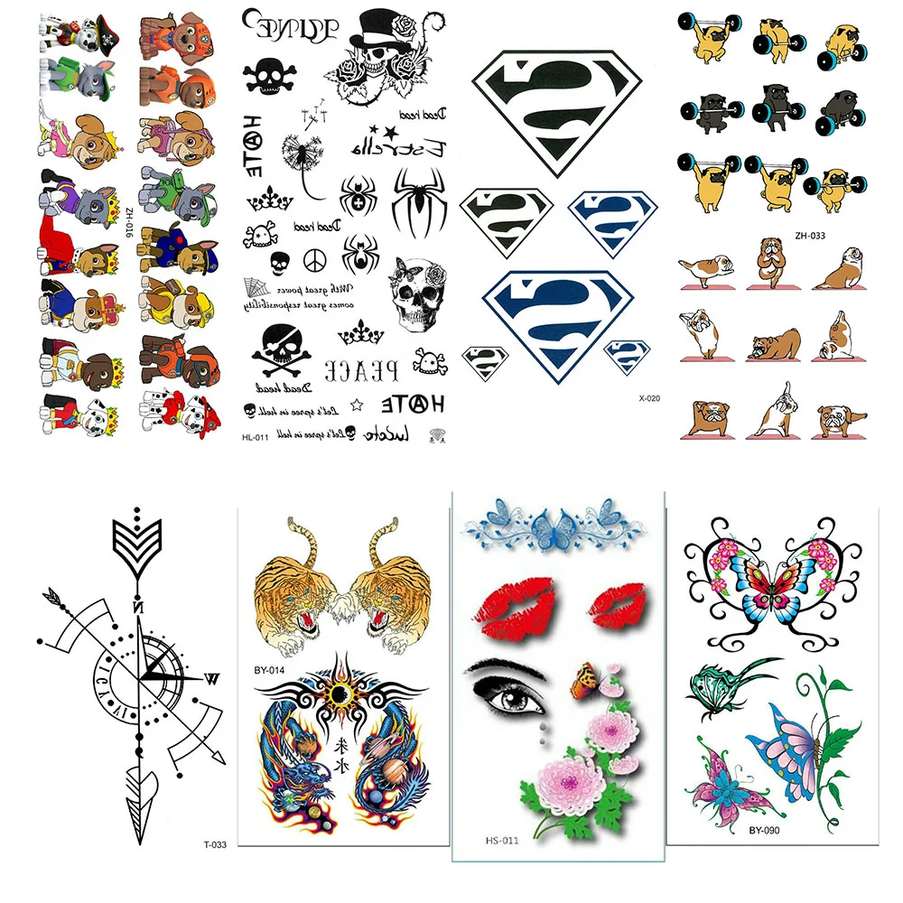 Переводная тату для детей рук временные женские боди флеш-тату наклейки на грудь