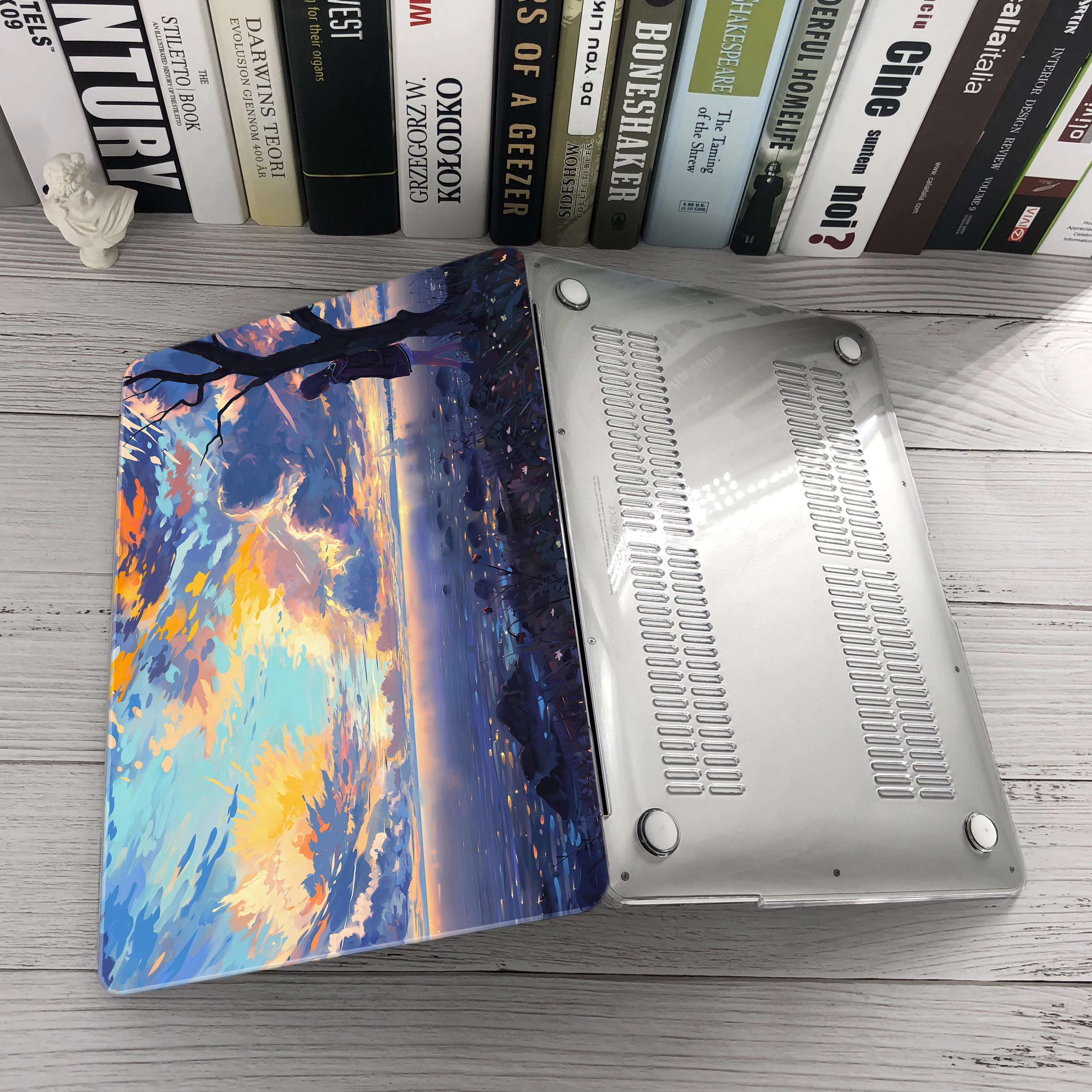 Sanmubaba мультяшный чехол для Macbook Pro Air 13 14 12 15 16 дюймов пластиковый жесткий с сумкой