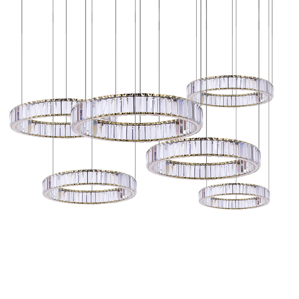 Потолочная люстра в форме кольца светодиодсветодиодный хрустальная лампа 220 В