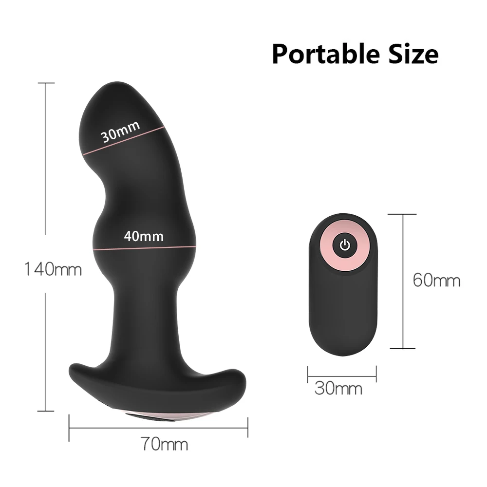 Vibrating Anal Beads vibrator Male Prostate Massager sex toys for Men Gays Unisex butt plug Adult Butt Plug | Красота и здоровье