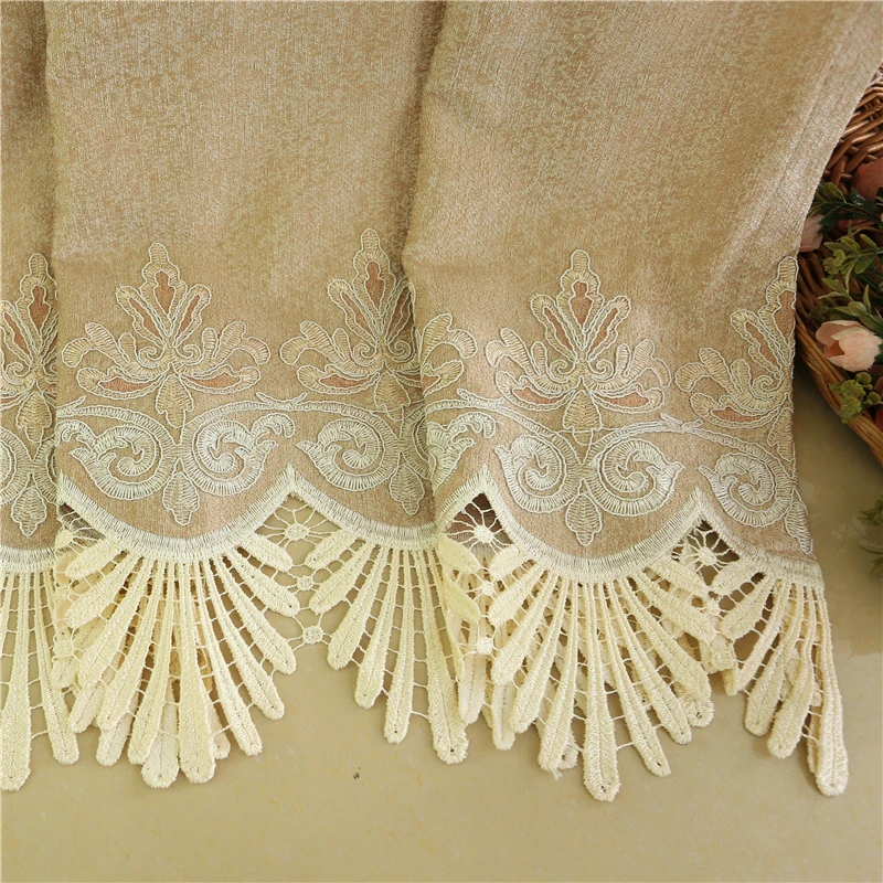 Европейские современные роскошные элегантные шторы с вышивкой для гостиной