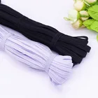 3 мм, 5 мм, 6 мм, эластичная лента для шитья масок, 3-12 мм, белый, черный, эластичный шнур, аксессуары для шитья своими руками