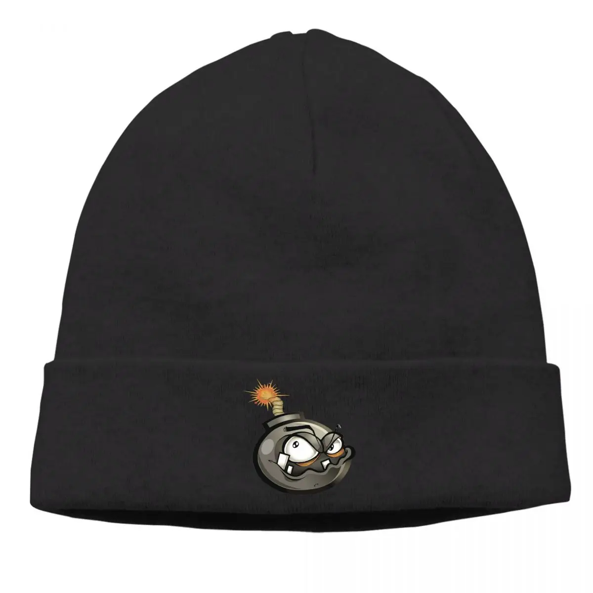 

Outdoor Beanie Hats Creepy Lit Black Bomb Cartoon Knit Bonnet High Quality Skullies Caps Earmuffs