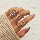 UMKA Moon Star подходящие кольца для женщин Anillos Mujer набор золотых колец кольца для девушек Anillo украшения в стиле бохо Slytherin аксессуары