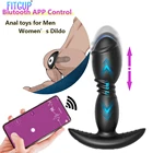 Новинка телескопические анальные секс-игрушки для мужчин Анальная пробка Bluetooth APP массажер простаты фаллоимитатор вибратор для женщин мужчин секс-игрушки для взрослых 18 геев