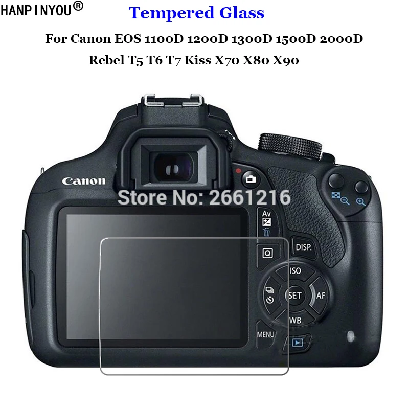 Для Canon EOS 1200D 1300D 1500D 2000D Rebel T5 T6 T7 Kiss X70 X80 X90 закаленное стекло 9H Защитная пленка для