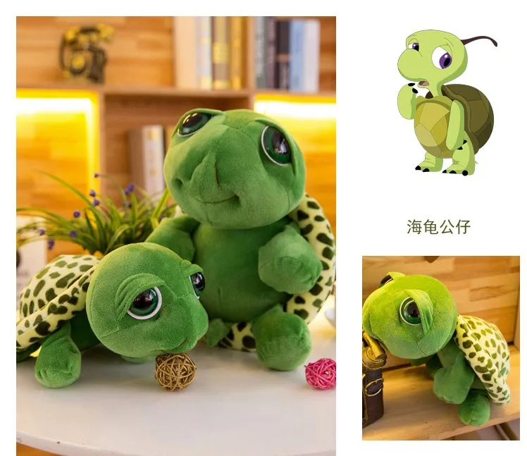

Kawaii Cartoon Green Tortoise Doll Soft Plush Toys Cute Stuffed Toy Tortoise Lovely Indoor Chair Cushion Home Decoration Toys