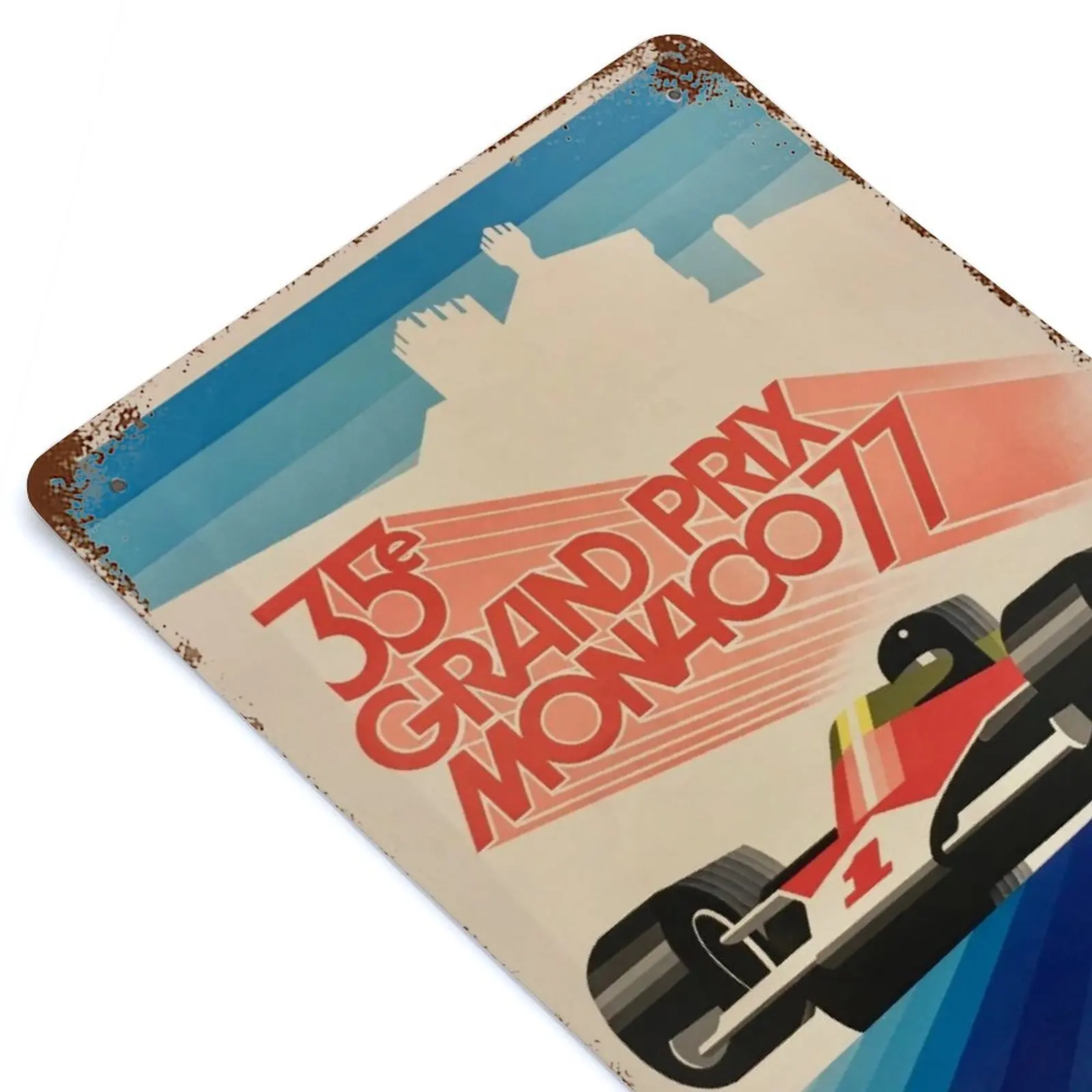 

Grand Prix Monaco 22 Mai 1977 Printed Vintage Metal Poster Home Pub Bar Garage Wall Decoration Tin Sign Plaque Decor