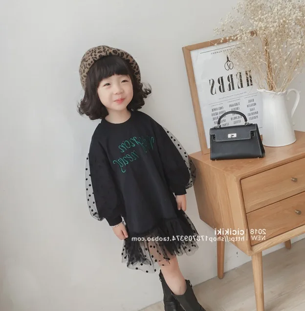 Детское фатиновое платье с длинным рукавом на возраст 6 7 8 лет | Детская одежда и