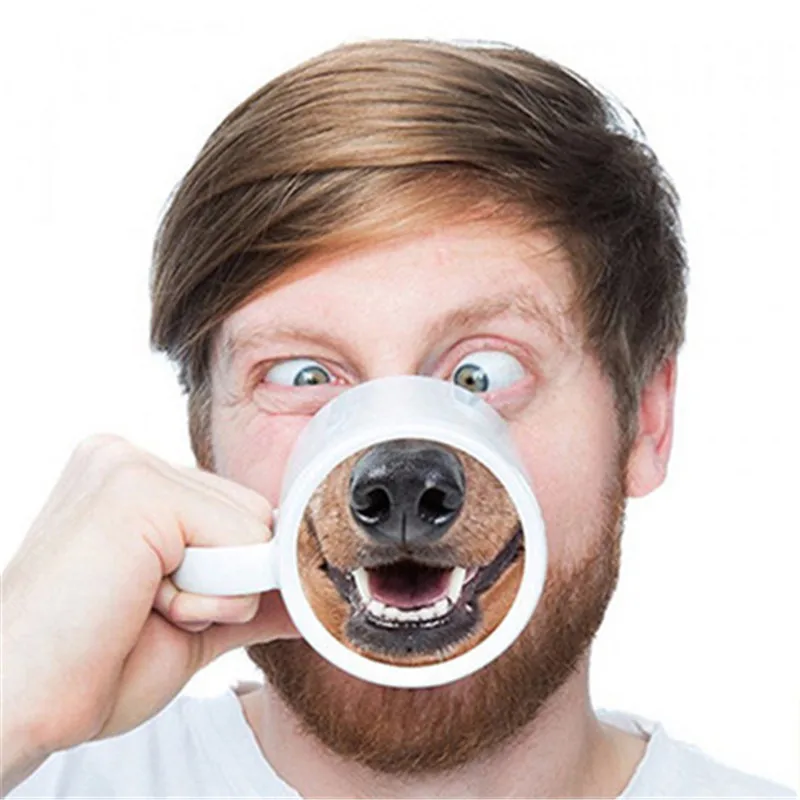 Новинка креативная новинка ручная роспись животные милый нос керамическая