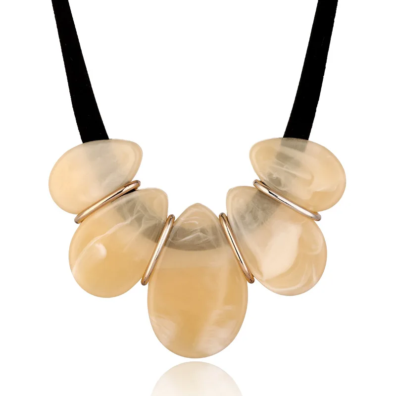 Европейский и американский Ретро Национальный Стиль акриловое ожерелье цепь