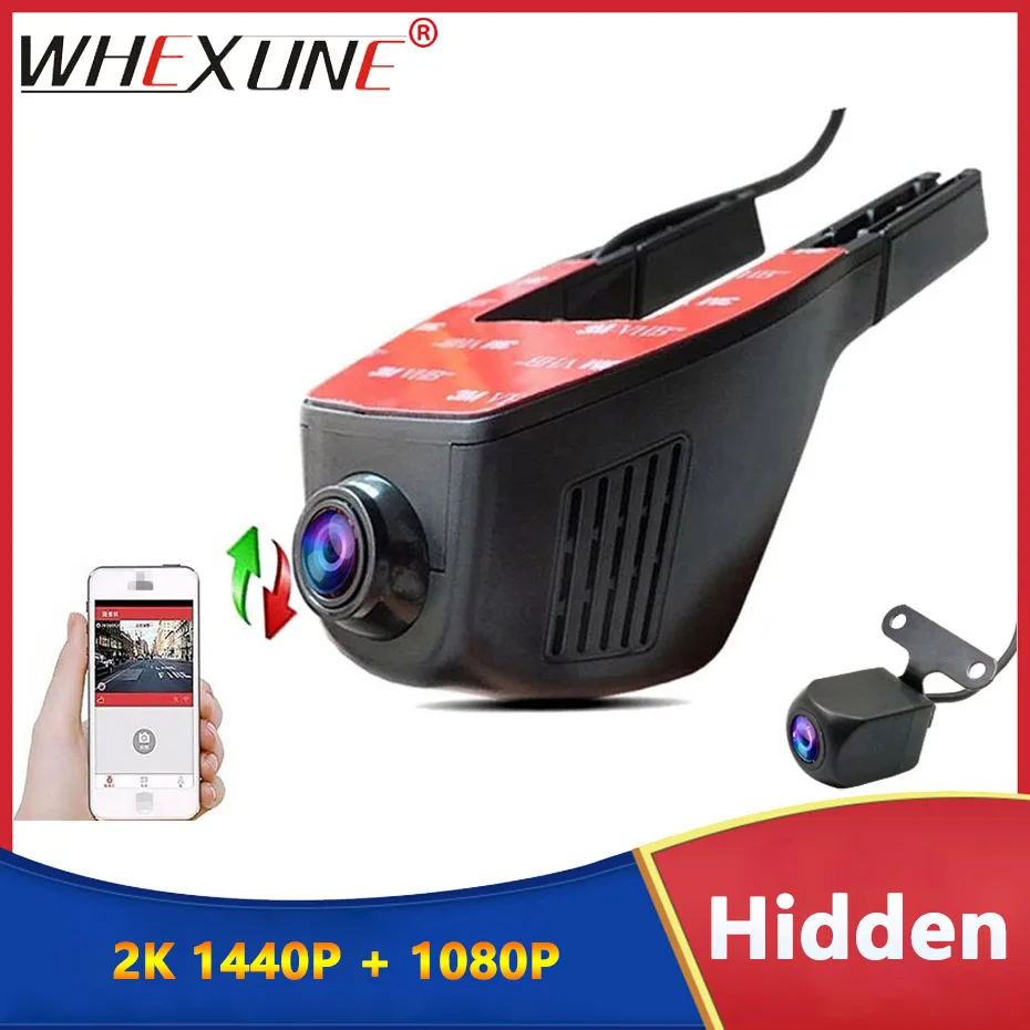 

WIFI Video Recorder 2K Dash Cam HD 1440P Car DVR Novatek Dual Lens Registrator Digital Surveillance Cameras Night Vision Videcam