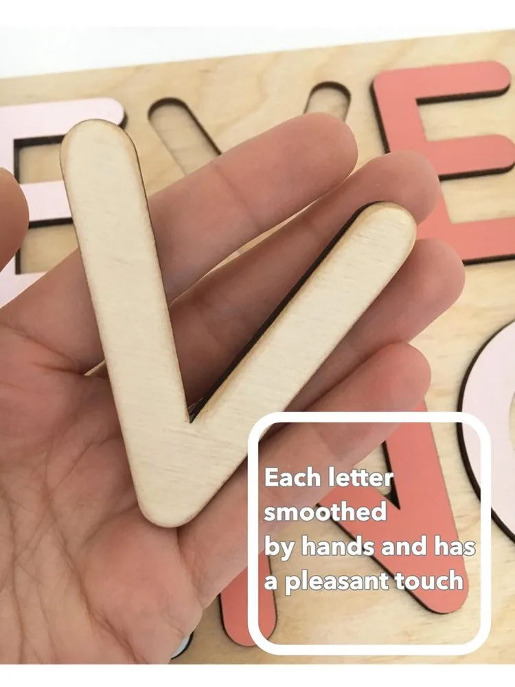 Пользовательские Темно-синие детские головоломки имени ручной работы Игрушки