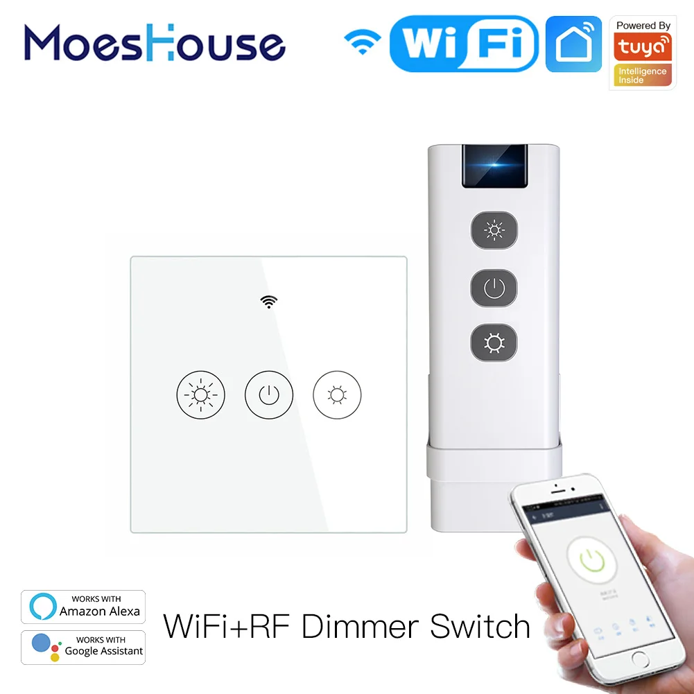 Новый WiFi РЧ смарт светильник Диммер 2/3Way &quotзаводные челюсти&quot Управление