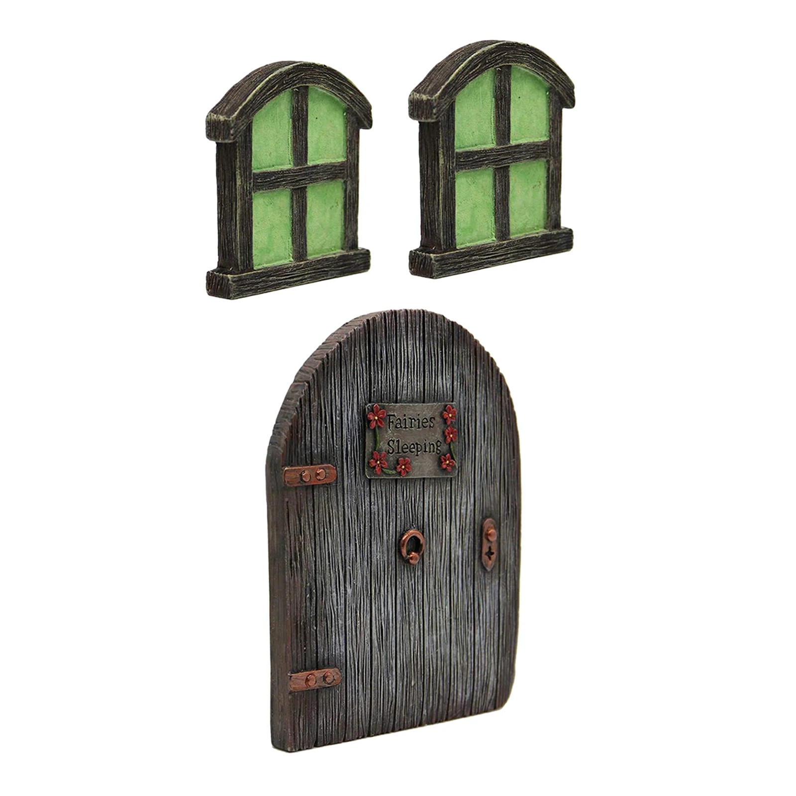 

Miniature Fairy Window for Trees Yard Garden Mystical Sculpture Decoration