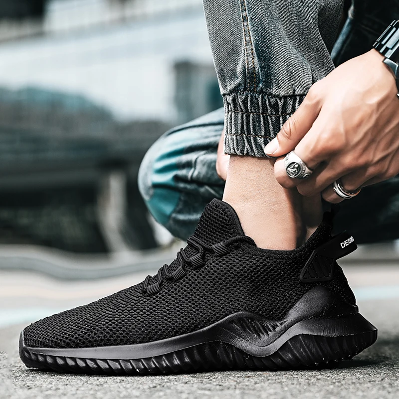

2021 Summer Men Running Shoes Light Comfortable Walking Sneakers Mesh Gym Flat Athletic Jogging Footwear Man Shoes