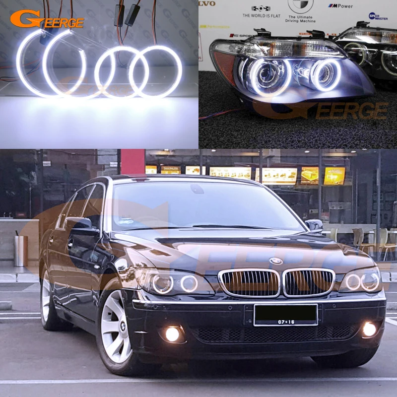Ультра яркий COB led Ангельские Глазки halo кольца Дневной светильник для BMW E66 E65 Facelift