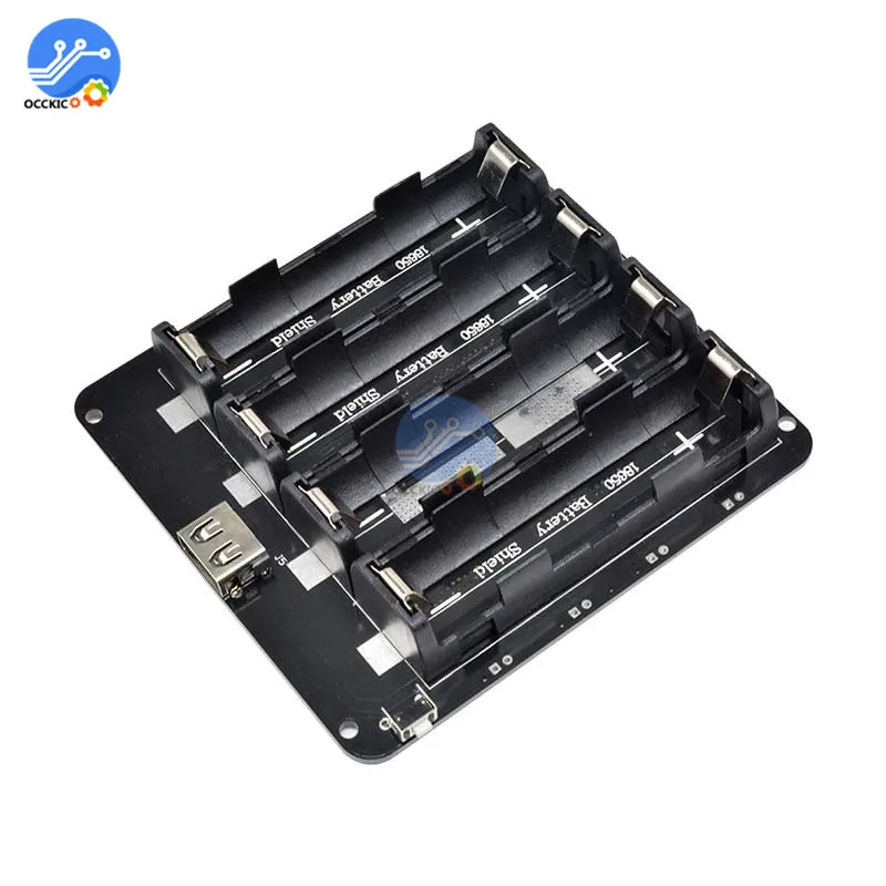 4x18650 литиевая Защита аккумулятора V8 держатель коробки 5V/3A 3V/1A зарядное устройство