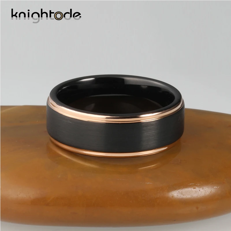 Кольца из карбида вольфрама с матовой отделкой 8 мм|Кольца для помолвки| |