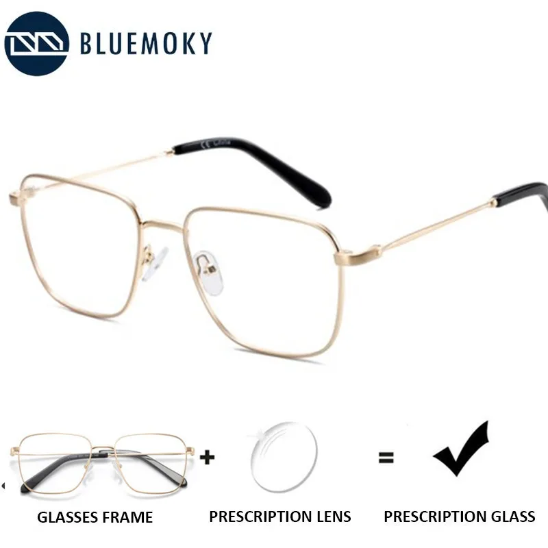 

BLUEMOKY Square Prescription Progressive Glasses Men Myopia Hyperopia Optical Eyeglasses Anti Blue Light Photochromic Eyewear