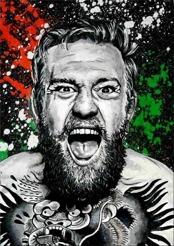 Шелковый постер Conor McGregor с художественным принтом домашний Настенный декор 24x36
