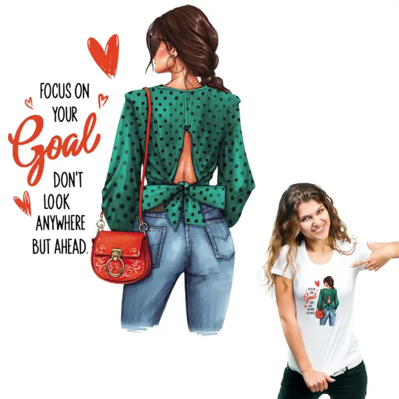 Вдохновляющие патчи для девочек на одежду экологичные моющиеся полоски