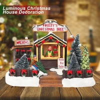 luminous christmas house ornament table top exquisite beautiful decoration happy new year party decor for home 2021