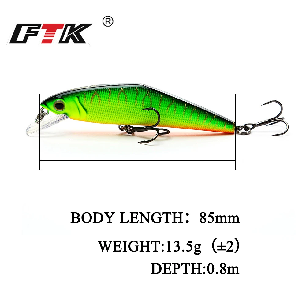 

1pcs Quality Fishing Lures 85mm 13.5g Hard Swimbait Meticulous Fish Skin Fishhook Shake Lip Piece Dive Artificial Carbon Steel