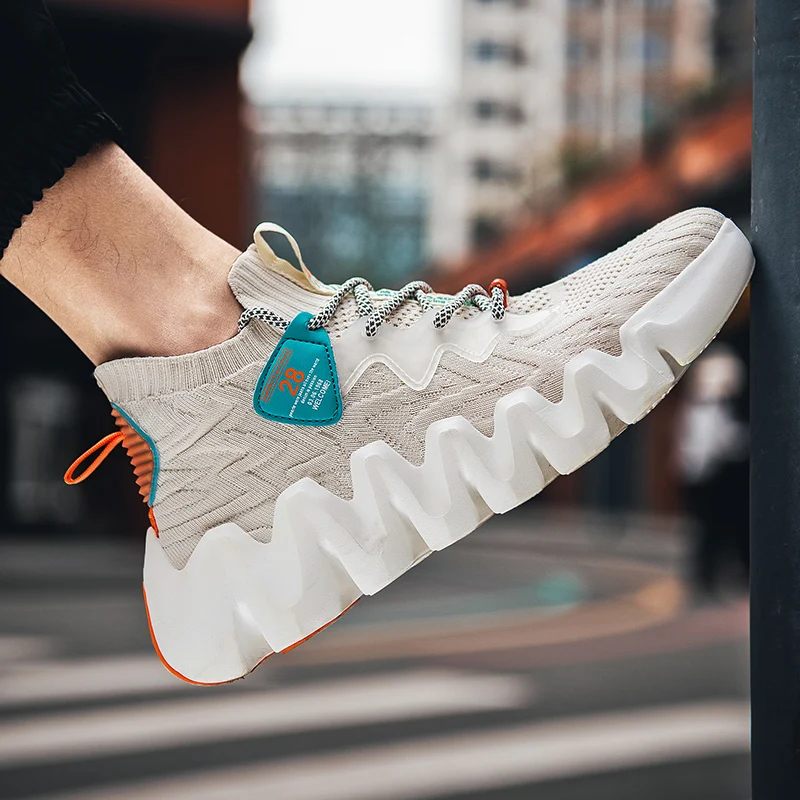 

High Quality Men's Sneakers Breathable Casual Shoes Fashion Desgin Style Outdoor Hard-wearing No-slip Sports Shoes Scarp Uomo