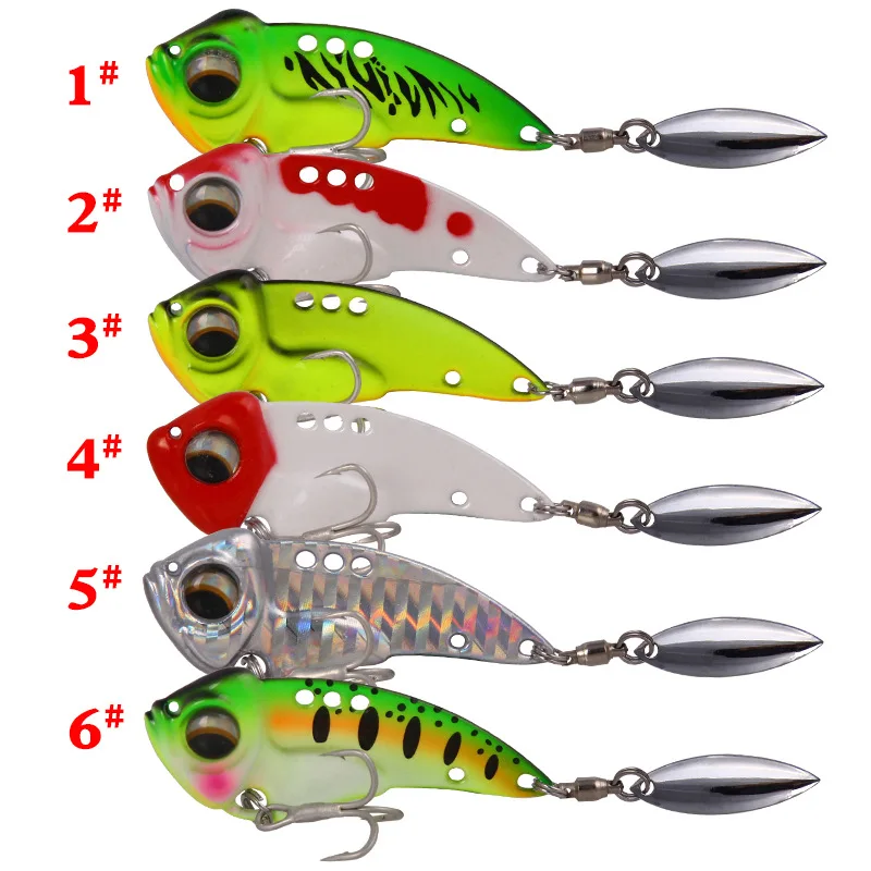 

1Pc Rotating Metal VIB vibration Bait Spinner Spoon Fishing Lures 8.5/12.5/17g Jigs Trout Winter Fishing Hard Baits Tackle Pesca