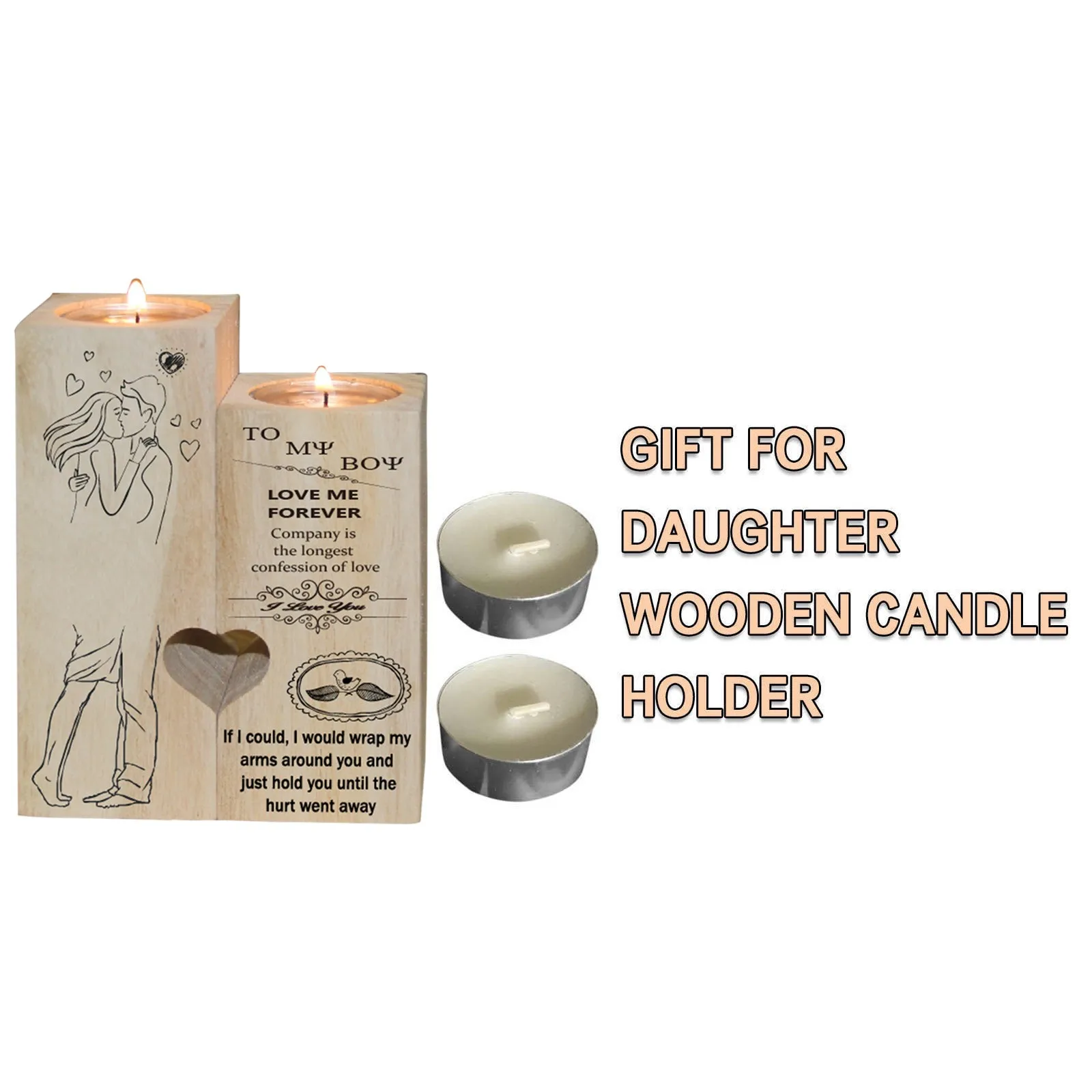 Креативный деревянный поднос в форме сердца для растений подсвечник настольное