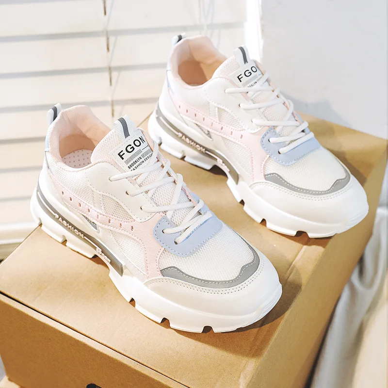 

Women's Shoes Summer Small White Shoes New Board Shoes Net Surface Summer Sports Father Women's Shoes Sneakers Women