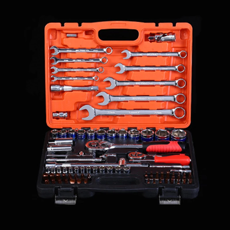 Набор торцевых ключей комплект комбинированных гаечных с храповым механизмом