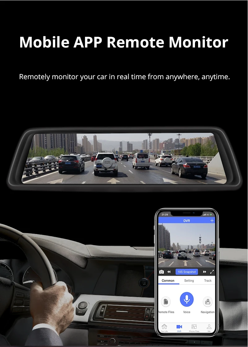 4CH камеры 360 градусов панорамный Автомобильный видеорегистратор 1" Android 5,1 gps Navi FHD зеркальный видеорегистратор ADAS 4G Wifi видеорегистратор