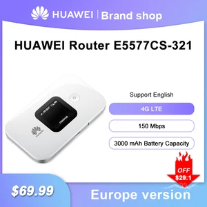 original europe version huawei e5577 321 4g wifi router lte cat4 150mbps 3000mah battery mobile hotspot wireless e5576 855 modem free global shipping