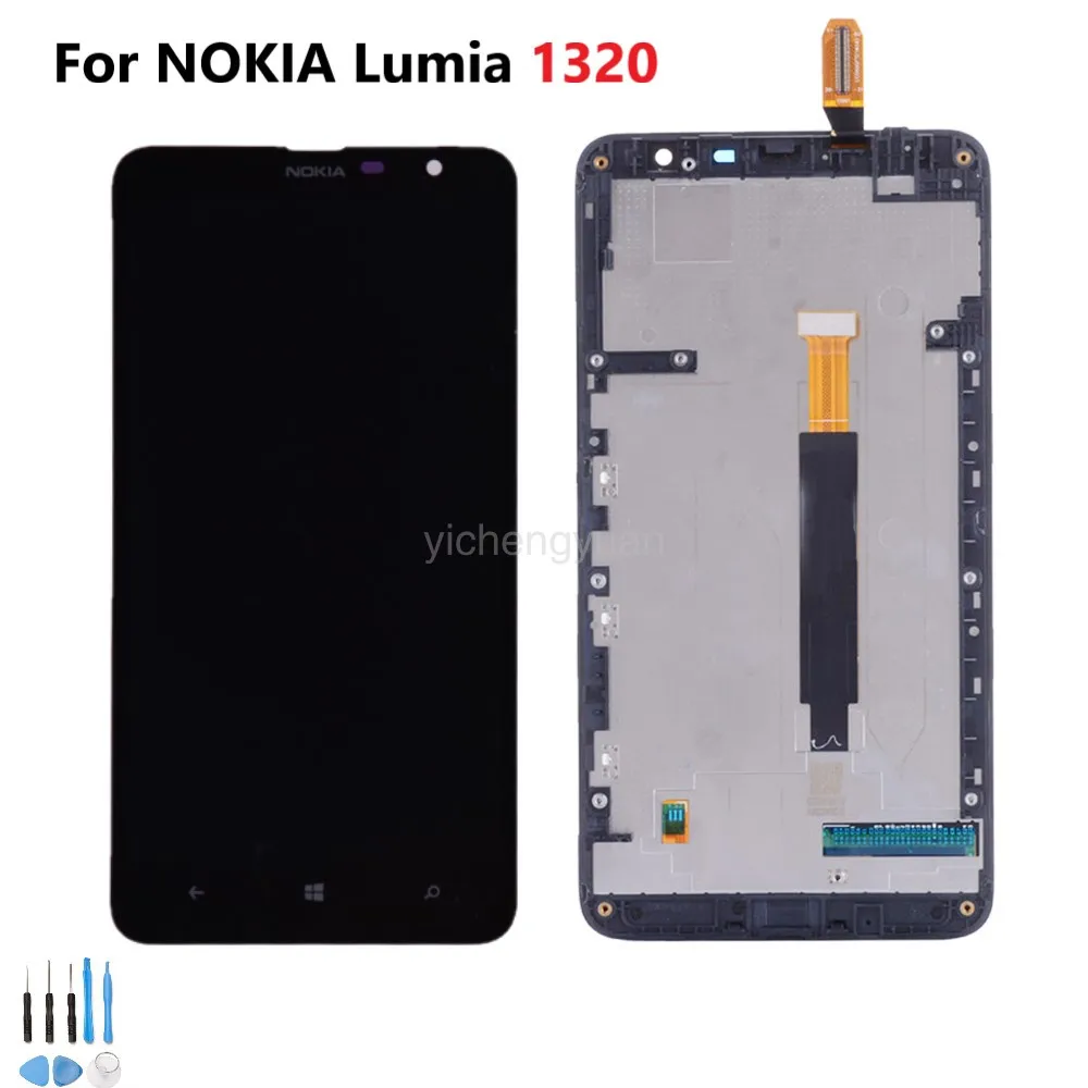 

6,0 "Оригинальный ЖК-дисплей для Nokia Lumia 1320 с сенсорным экраном дигитайзер в сборе с рамкой для NOKIA 1320 дигитайзер дисплея