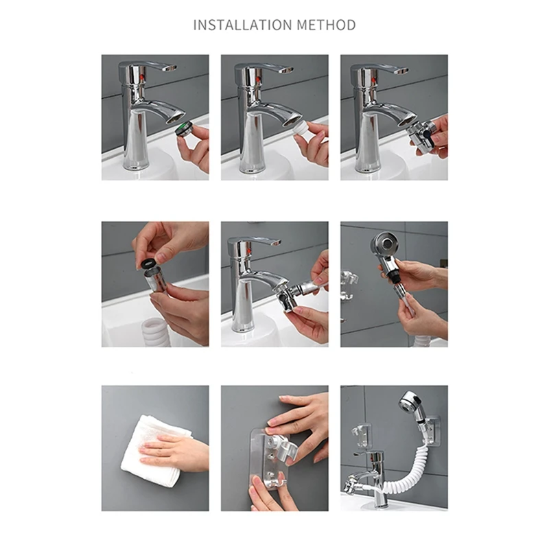 Bathroom Wash Face Basin Water Tap External Shower Head Toilet Hold Filter Flexible Hair Washing Faucet Rinser Set | Обустройство