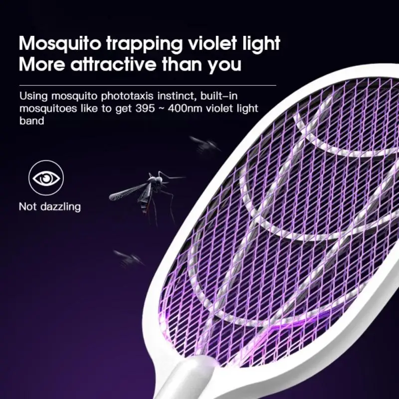 

Intelligent Household 2In1 Mosquito Killer Lamp Electric Shock Mosquito Swatter USB Recharg Eable Bug Zapper Mosquito Trap