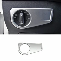 abs chrome car headlamps adjustment switch cover trim sticker styling for seat tarraco 2018 2019 2020 accessories 1pcs