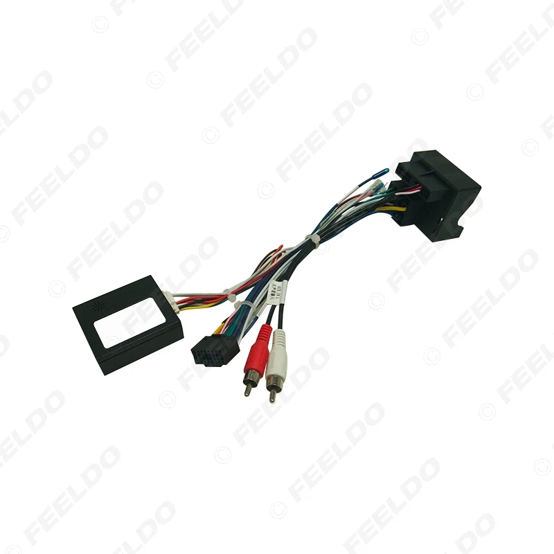 FEELDO Car 16pin Audio Wiring Harness With Canbus Box For Volkswagen Touareg 03-10 Aftermarket Stereo Installation Wire Adapter |