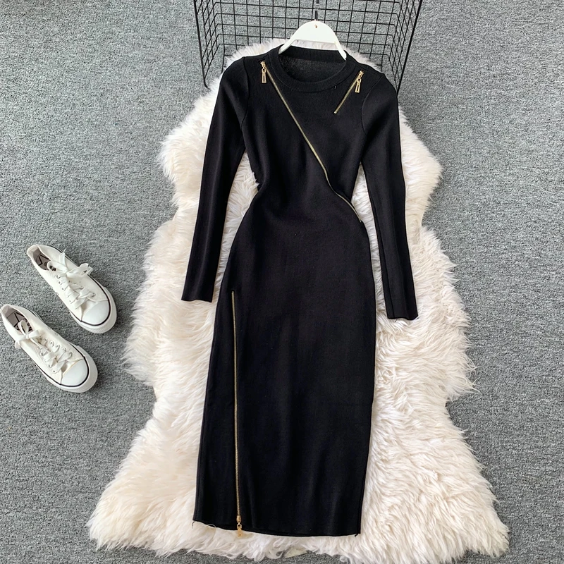 AYUNSUE 2020 Новое вязаное платье женский корейский свитер осень зима Платье