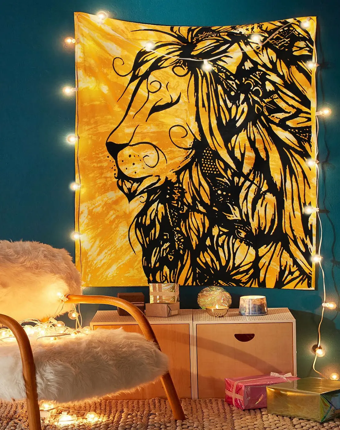 Индийская ручная работа галстук краситель настенный гобелены украшение большой